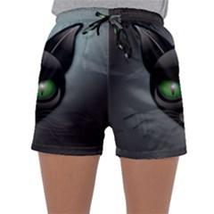 Green Eyes Kitty Cat Sleepwear Shorts