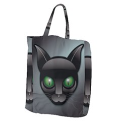 Green Eyes Kitty Cat Giant Grocery Tote by HermanTelo