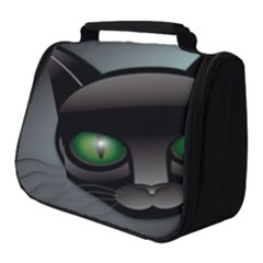 Green Eyes Kitty Cat Full Print Travel Pouch (small) by HermanTelo