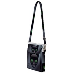 Green Eyes Kitty Cat Multi Function Travel Bag