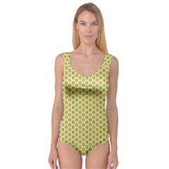 Hexagonal Pattern Unidirectional Yellow Princess Tank Leotard  by HermanTelo