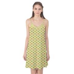 Hexagonal Pattern Unidirectional Yellow Camis Nightgown