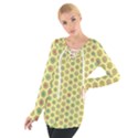 Hexagonal Pattern Unidirectional Yellow Tie Up Tee View1