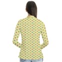 Hexagonal Pattern Unidirectional Yellow Drape Collar Cardigan View2