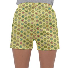 Hexagonal Pattern Unidirectional Yellow Sleepwear Shorts by HermanTelo