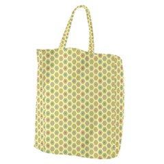 Hexagonal Pattern Unidirectional Yellow Giant Grocery Tote