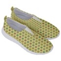 Hexagonal Pattern Unidirectional Yellow No Lace Lightweight Shoes View3