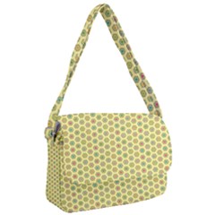 Hexagonal Pattern Unidirectional Yellow Courier Bag