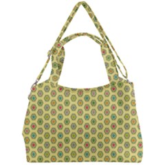 Hexagonal Pattern Unidirectional Yellow Double Compartment Shoulder Bag by HermanTelo