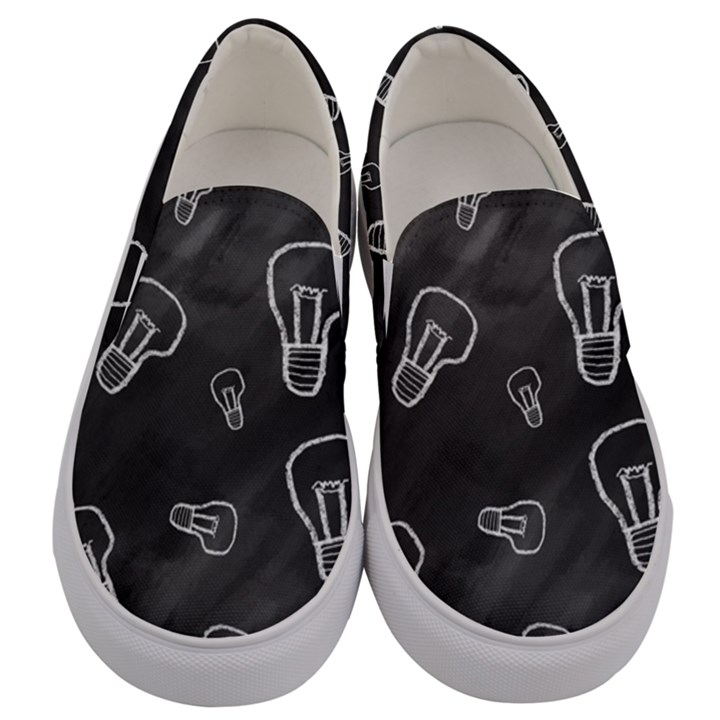 Many Lamps Background Men s Canvas Slip Ons