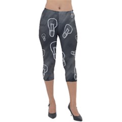 Many Lamps Background Lightweight Velour Capri Leggings 