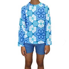 Pattern Abstract Wallpaper Kids  Long Sleeve Swimwear