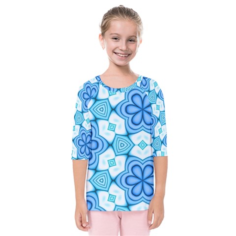 Pattern Abstract Wallpaper Kids  Quarter Sleeve Raglan Tee by HermanTelo