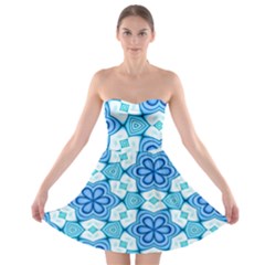 Pattern Abstract Wallpaper Strapless Bra Top Dress