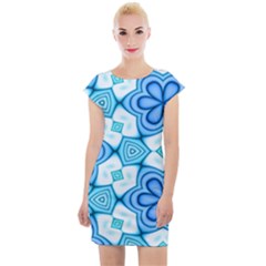 Pattern Abstract Wallpaper Cap Sleeve Bodycon Dress