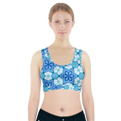 Pattern Abstract Wallpaper Sports Bra With Pocket