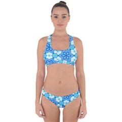 Pattern Abstract Wallpaper Cross Back Hipster Bikini Set