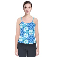 Pattern Abstract Wallpaper Velvet Spaghetti Strap Top