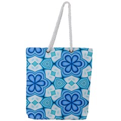 Pattern Abstract Wallpaper Full Print Rope Handle Tote (large) by HermanTelo