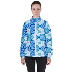 Pattern Abstract Wallpaper Women s High Neck Windbreaker