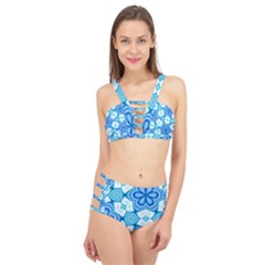 Pattern Abstract Wallpaper Cage Up Bikini Set