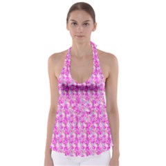 Maple Leaf Plant Seamless Pattern Babydoll Tankini Top