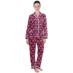 Pattern New Seamless Satin Long Sleeve Pyjamas Set