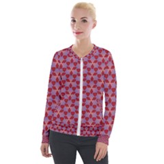 Pattern New Seamless Velour Zip Up Jacket