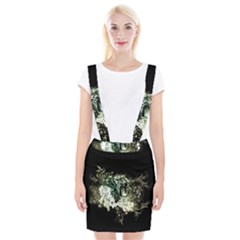 Awesome Tiger With Flowers Braces Suspender Skirt by FantasyWorld7