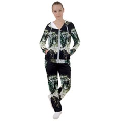 Awesome Tiger With Flowers Women s Tracksuit