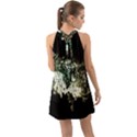 Awesome Tiger With Flowers Halter Tie Back Chiffon Dress View2