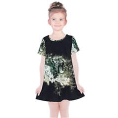 Awesome Tiger With Flowers Kids  Simple Cotton Dress by FantasyWorld7