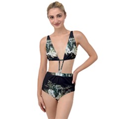 Awesome Tiger With Flowers Tied Up Two Piece Swimsuit by FantasyWorld7