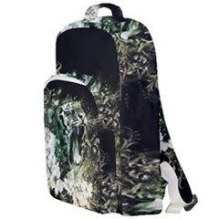 Awesome Tiger With Flowers Double Compartment Backpack by FantasyWorld7