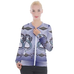 Wonderful Decorative Chinese Dragon Casual Zip Up Jacket