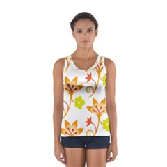 Pattern Floral Spring Map Gift Sport Tank Top 