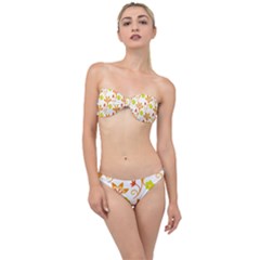 Pattern Floral Spring Map Gift Classic Bandeau Bikini Set