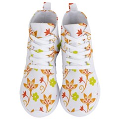 Pattern Floral Spring Map Gift Women s Lightweight High Top Sneakers