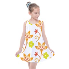 Pattern Floral Spring Map Gift Kids  Summer Dress