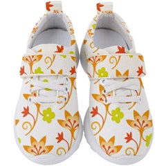 Pattern Floral Spring Map Gift Kids  Velcro Strap Shoes