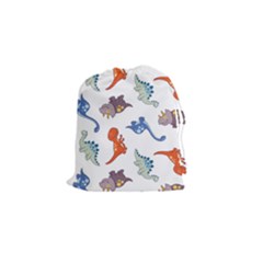 Pattern Dinosaurs Drawstring Pouch (small) by HermanTelo