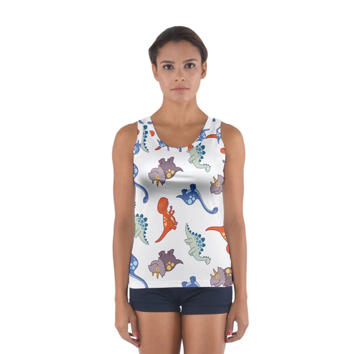 Pattern Dinosaurs Sport Tank Top 