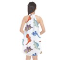 Pattern Dinosaurs Halter Neckline Chiffon Dress  View2