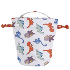 Pattern Dinosaurs Drawstring Bucket Bag