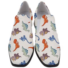 Pattern Dinosaurs Slip On Heel Loafers