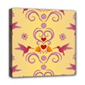 Pattern Bird Flower Mini Canvas 8  x 8  (Stretched) View1