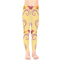 Pattern Bird Flower Kids  Legging