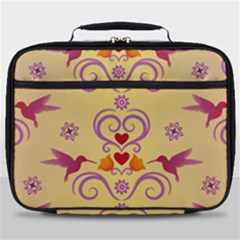 Pattern Bird Flower Full Print Lunch Bag