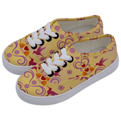 Pattern Bird Flower Kids  Classic Low Top Sneakers