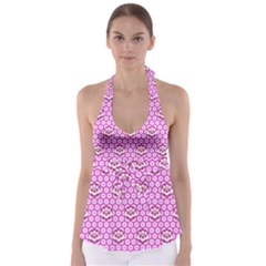 Paulownia Flowers Japanese Style Babydoll Tankini Top